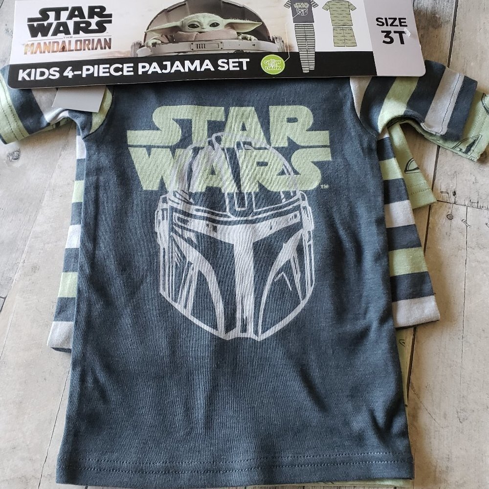 NWT - Star wars Kids' 4-piece Cotton Pajamas - Size 3T